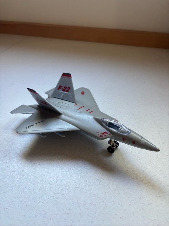 Other - Kids Toy F-22 Jet Fighter - Silver and Red